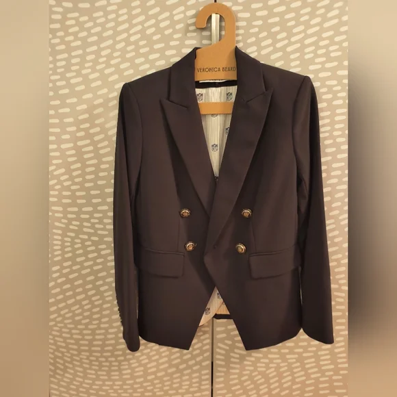 Veronica Beard x NFL Dickey Black Jacket No Emblem US Size 14 - Picture 2 of 5